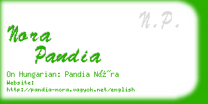 nora pandia business card